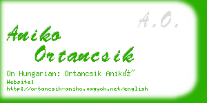 aniko ortancsik business card